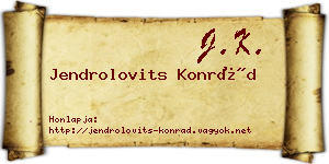 Jendrolovits Konrád névjegykártya